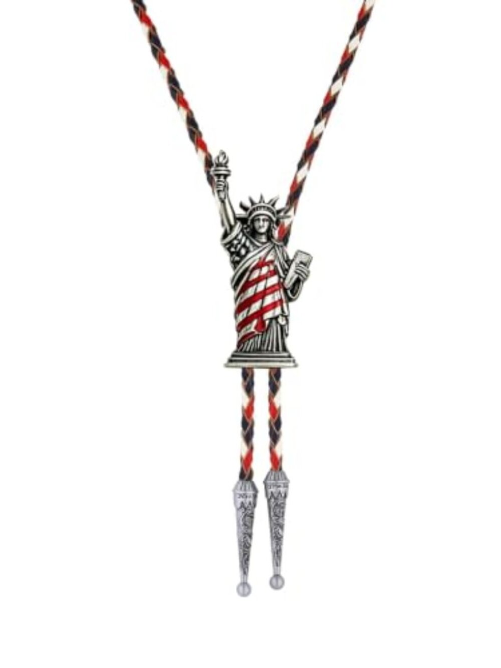 USA 250th Anniversary Western Cowboy Patriotic Eagle Bolo Tie | Premium braided - Picture 1 of 2